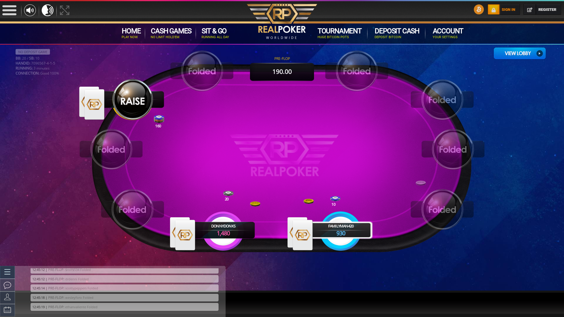10 Player Texas Holdem Table At Real Poker With The - Online Poker , HD Wallpaper & Backgrounds