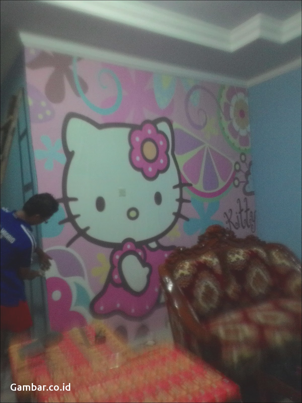 Wallpaper Dinding Doraemon Nifhana The Blog - Hello Kitty , HD Wallpaper & Backgrounds