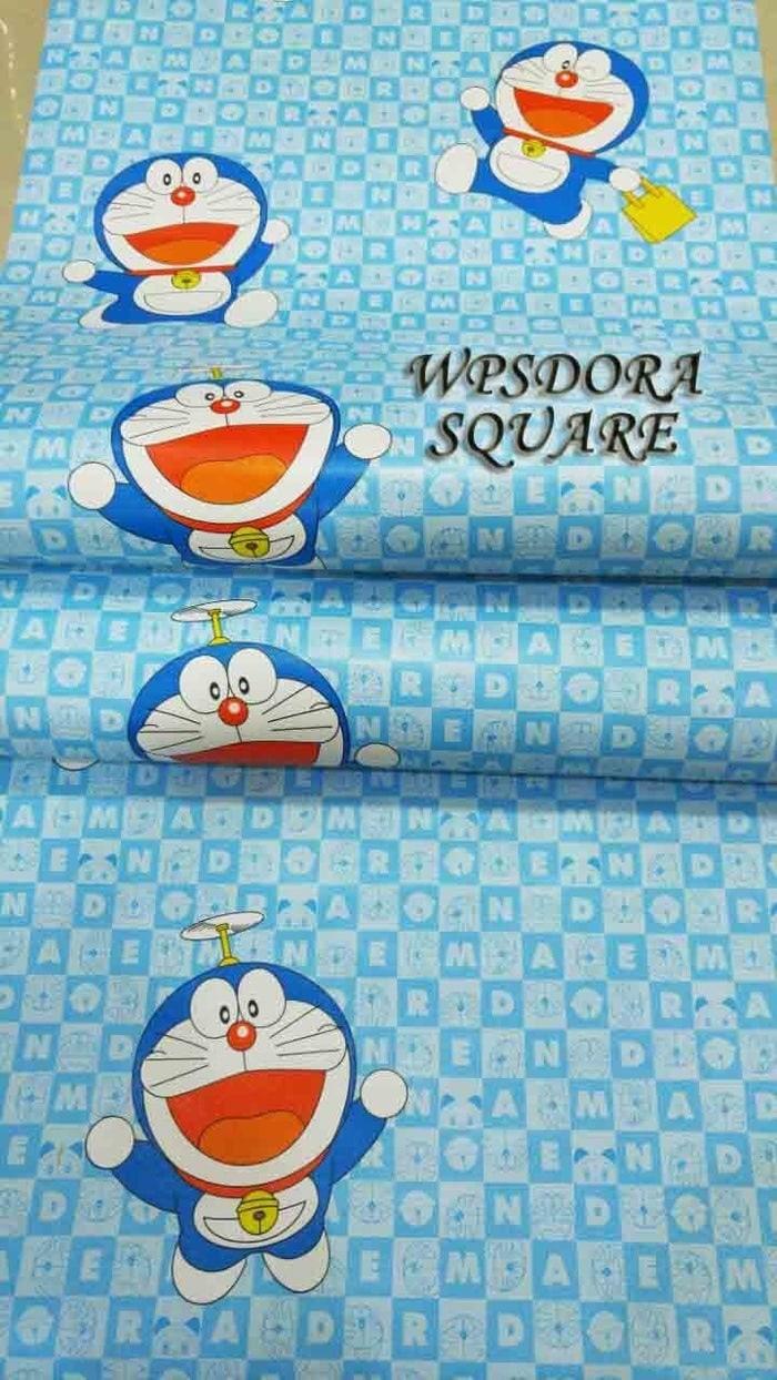 Wpsdorasquare Wallpaper Sticker Wallpaper-dinding Wallpaper - Doraemon , HD Wallpaper & Backgrounds
