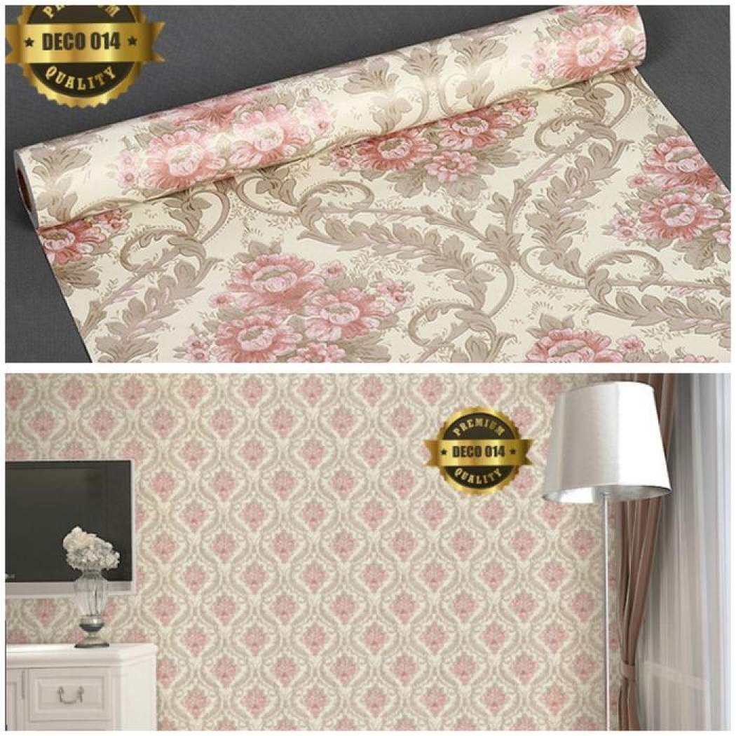 Termurah Wallpaper Sticker Dinding Batik Bunga Mawar - Ukuran Panjang Wallpaper Dinding , HD Wallpaper & Backgrounds