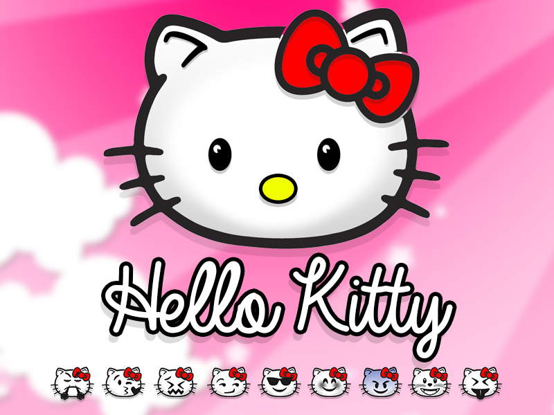 Wallpaper - Emoji Hello Kitty , HD Wallpaper & Backgrounds