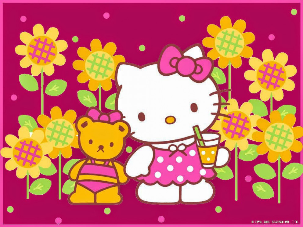 Wallpaper Hello Kitty Bergerak - Hello Kitty , HD Wallpaper & Backgrounds