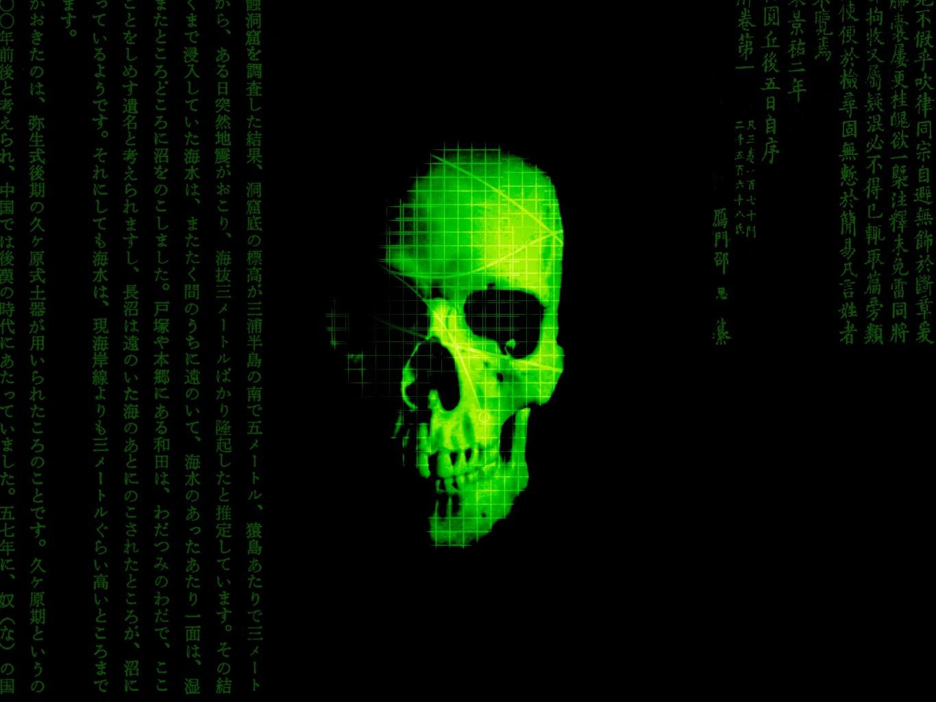 Hd Wallpaper - Skull Wallpaper Green Hd , HD Wallpaper & Backgrounds