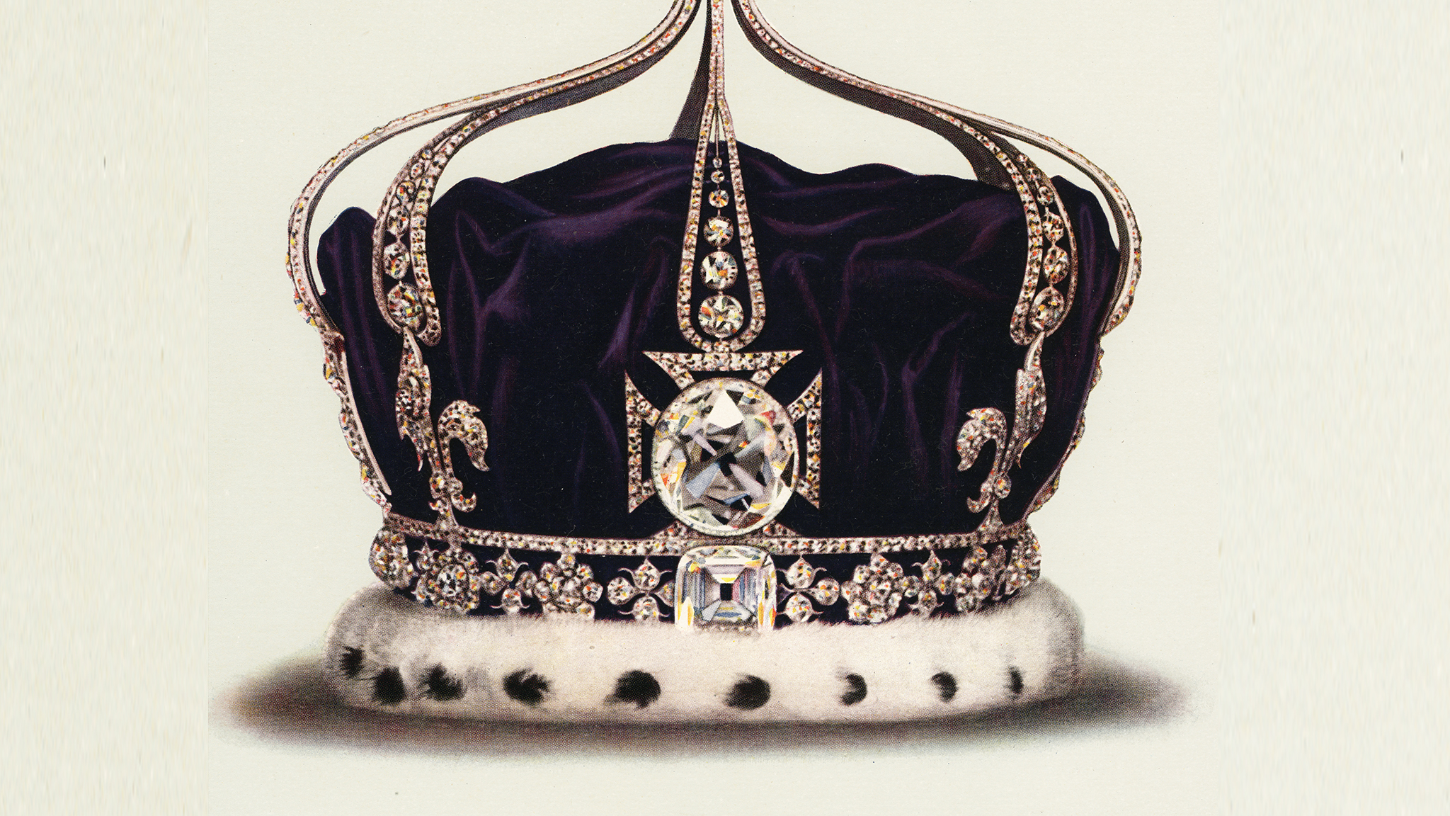 The Koh I Noor - Queen Elizabeth Crown Kohinoor , HD Wallpaper & Backgrounds