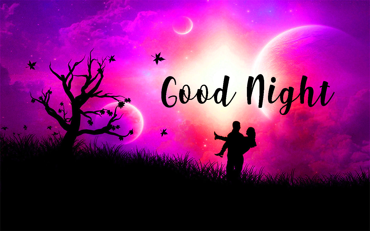 Good Night Images Wallpaper Pics Free Download - Purple Sky , HD Wallpaper & Backgrounds