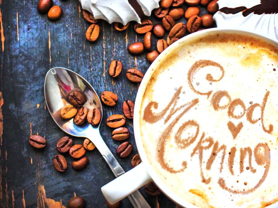 Hot Good Morning Wallpaper - Coffee Beans Good Morning , HD Wallpaper & Backgrounds