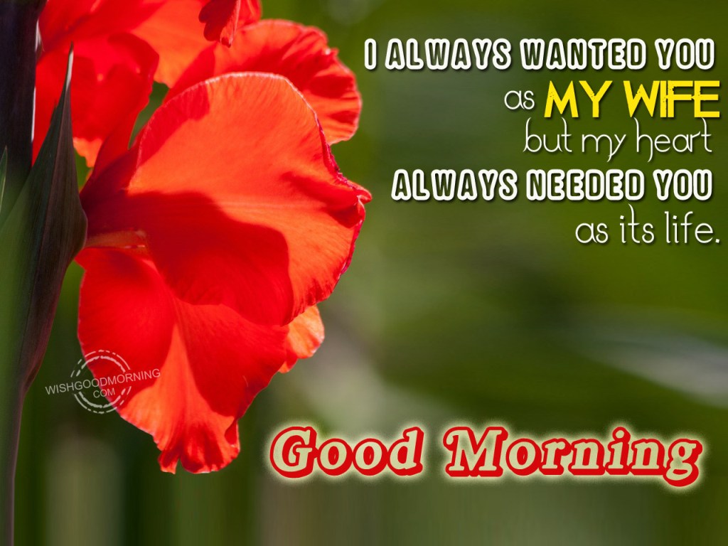 I Always Wanted U As My Wife - Good Morning Wish To My Wife , HD Wallpaper & Backgrounds