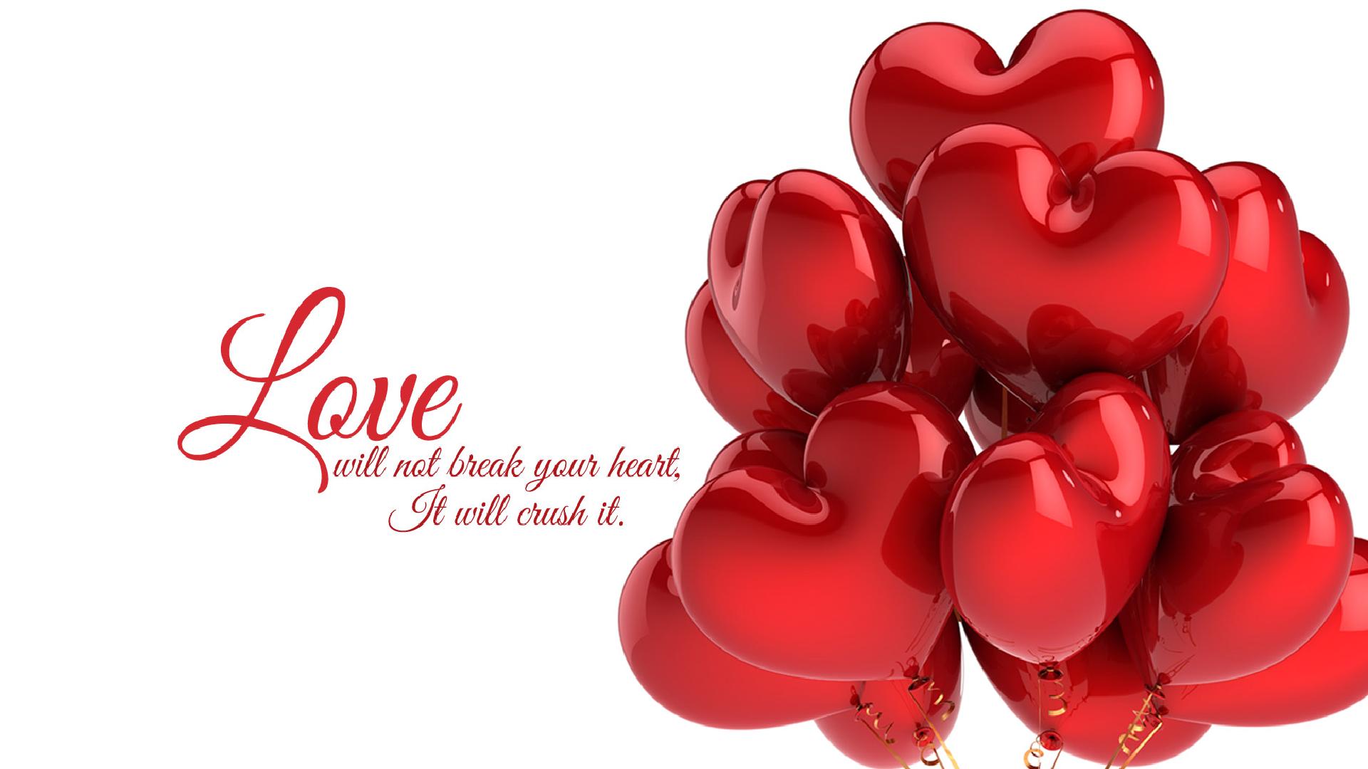 Meaningful Love Quote With Red Hearts Balloons - Heart Good Morning My Love , HD Wallpaper & Backgrounds
