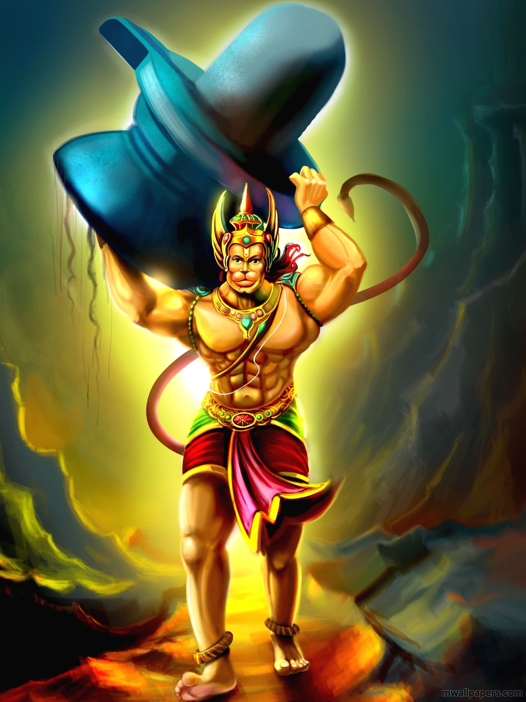 Download Wallpaper - 1080p Hanuman Hd , HD Wallpaper & Backgrounds