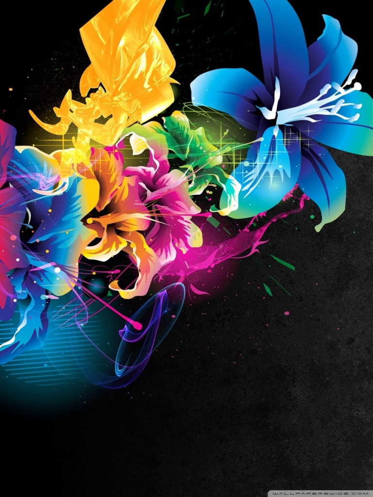 Flower Wallpaper For Mobile - Colourful Desktop Backgrounds , HD Wallpaper & Backgrounds