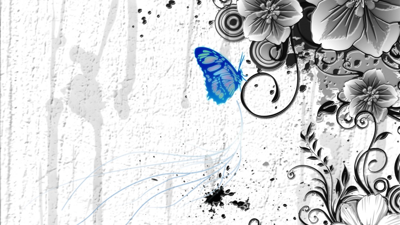 Butterfly Flower Abstract Hd 1080p Wallpaper - Abstract Butterfly Wallpaper Hd , HD Wallpaper & Backgrounds