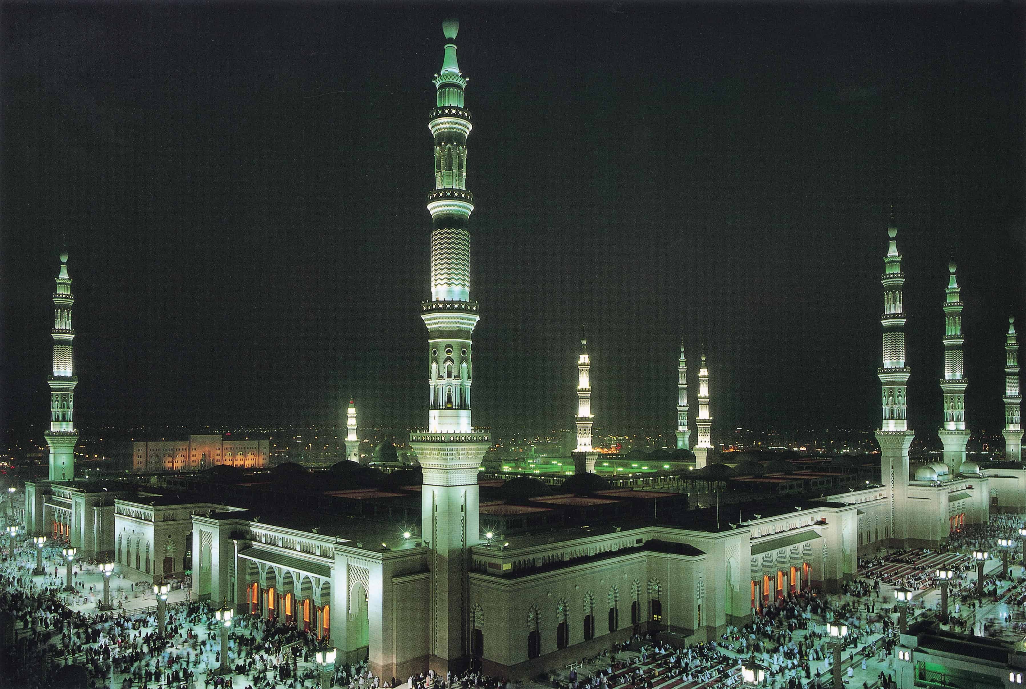 Islamic Wallpapers-89 Madina 16 Night - Al-masjid Al-nabawi , HD Wallpaper & Backgrounds