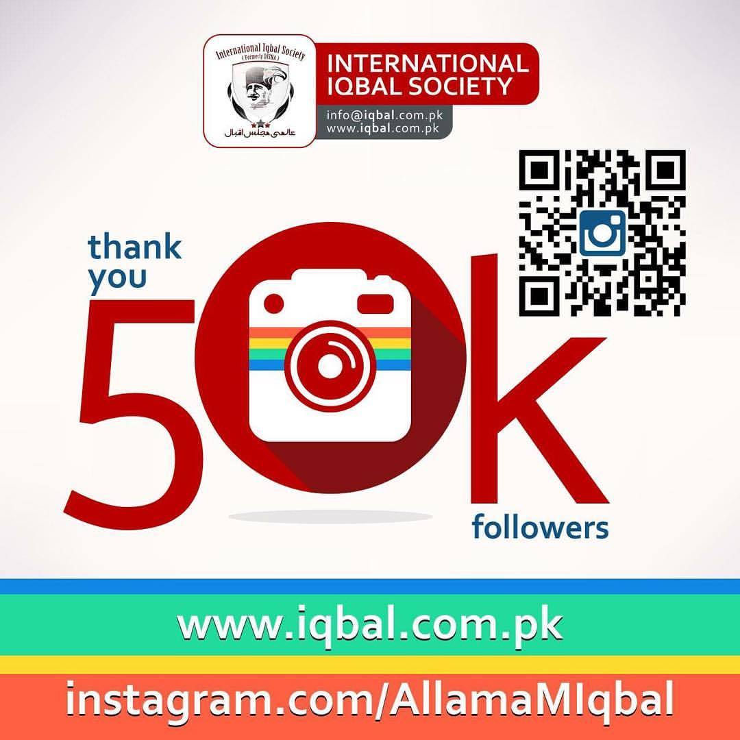 Alhamdulillah 50,000 Instagram Followers, Thank You - International Iqbal Society , HD Wallpaper & Backgrounds
