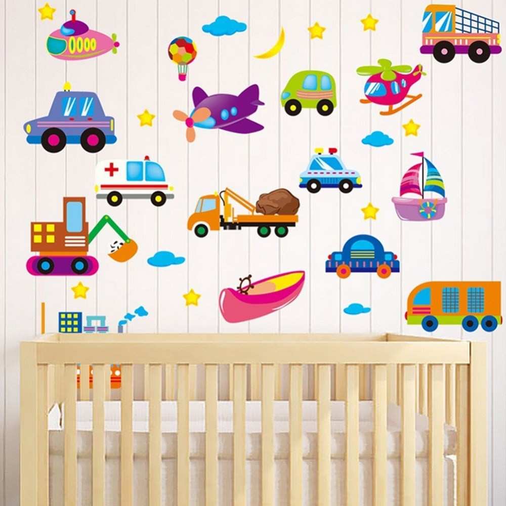 10 Wallpaper Dinding Kamar Anak Motif Cars Nirwana - Sticker For Kids , HD Wallpaper & Backgrounds