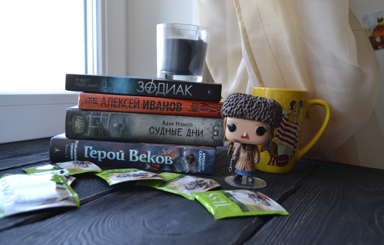 Photo Wallpaper Toy, Books, Candle, Collection, Composition, - Funko Pop , HD Wallpaper & Backgrounds