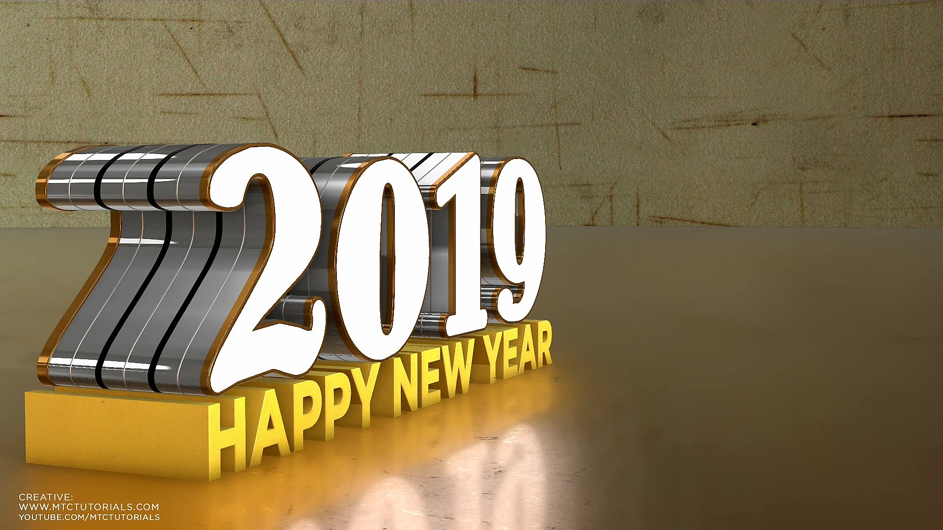 New Year 2019 Yellow And White Color - Graphic Design , HD Wallpaper & Backgrounds