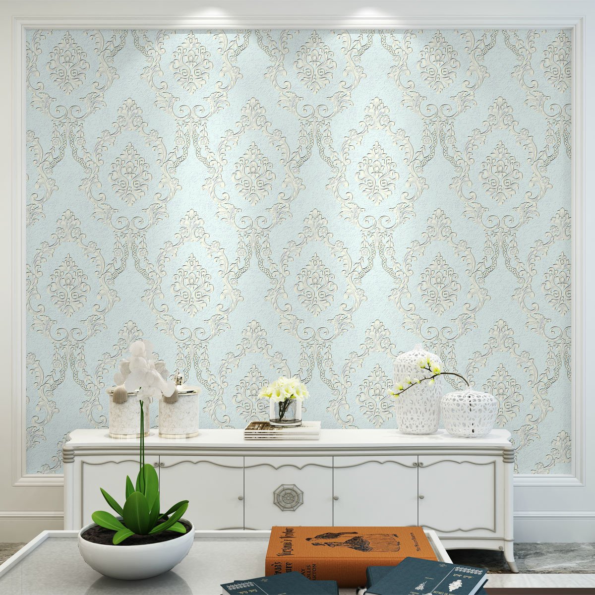 Wapel European High Grade Non Woven Wallpaper 3d Lace - Wallpaper , HD Wallpaper & Backgrounds