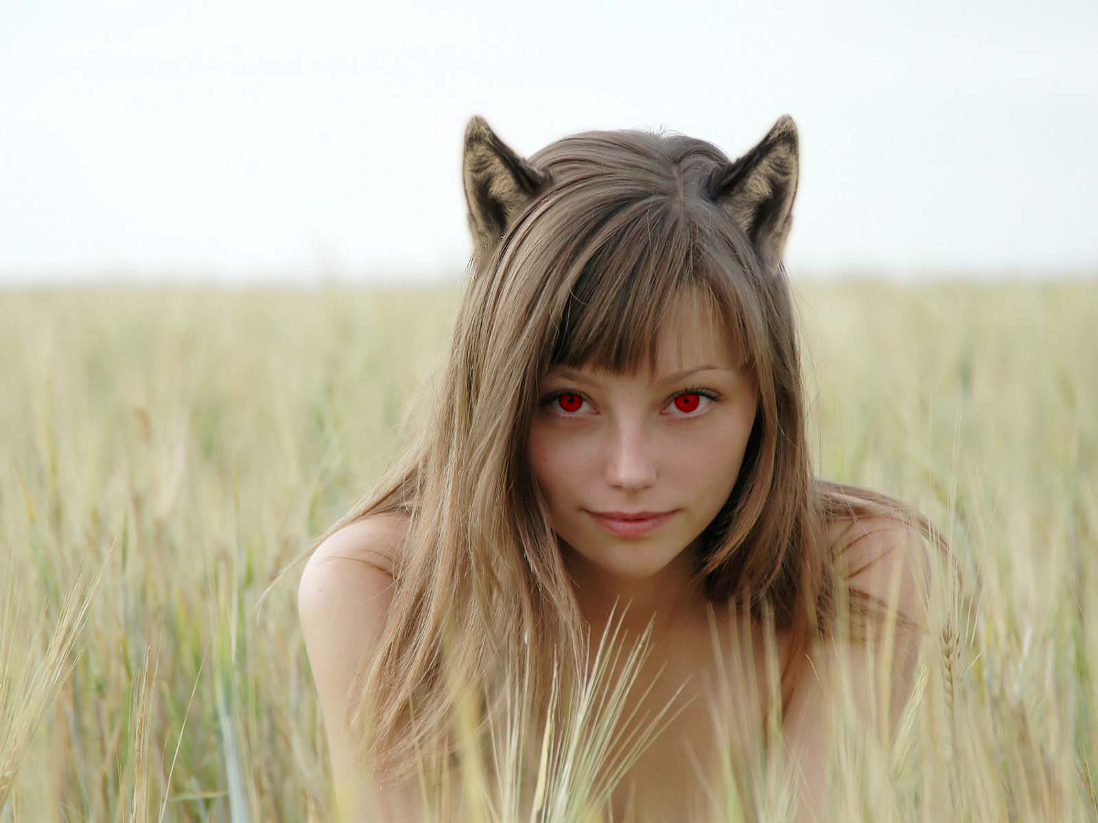 Wolf Girl Wallpaper - Girl With Wolf Ears Real , HD Wallpaper & Backgrounds