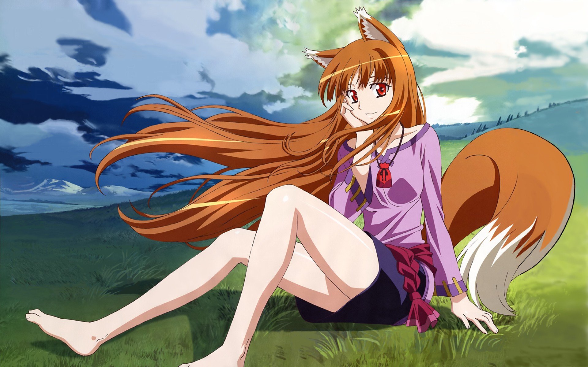 Spice And Wolf, Holo, Anime, Anime Girls, Wolf Girls - Ookami To Koushinryou Holo , HD Wallpaper & Backgrounds