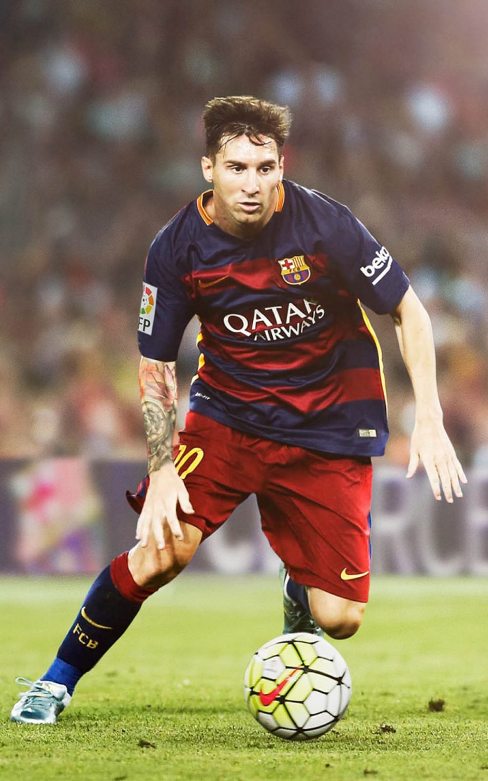 Lionel Messi Playing For Fc Barcelona Hd Mobile Wallpaper - Lionel Messi Mobile Wallpaper Hd , HD Wallpaper & Backgrounds