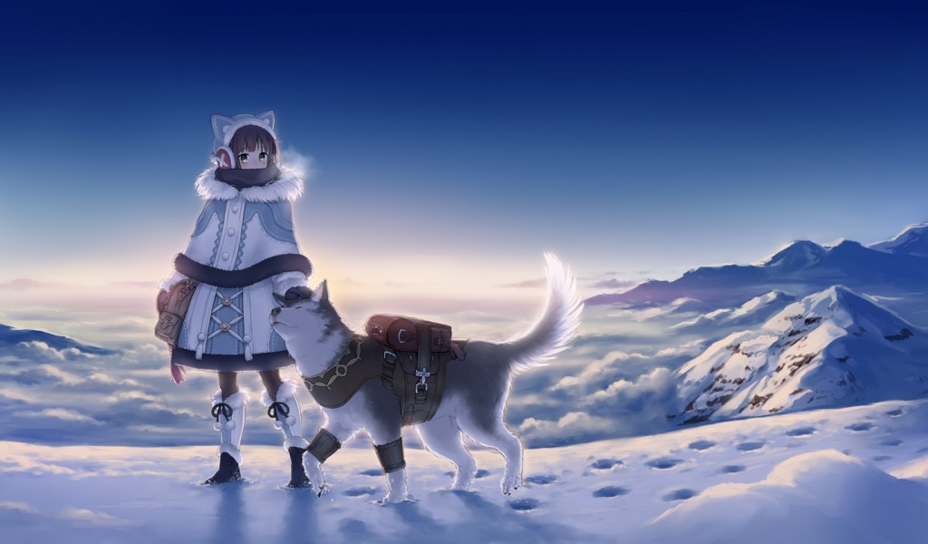 Snow - Wolf And Girl In Snow , HD Wallpaper & Backgrounds