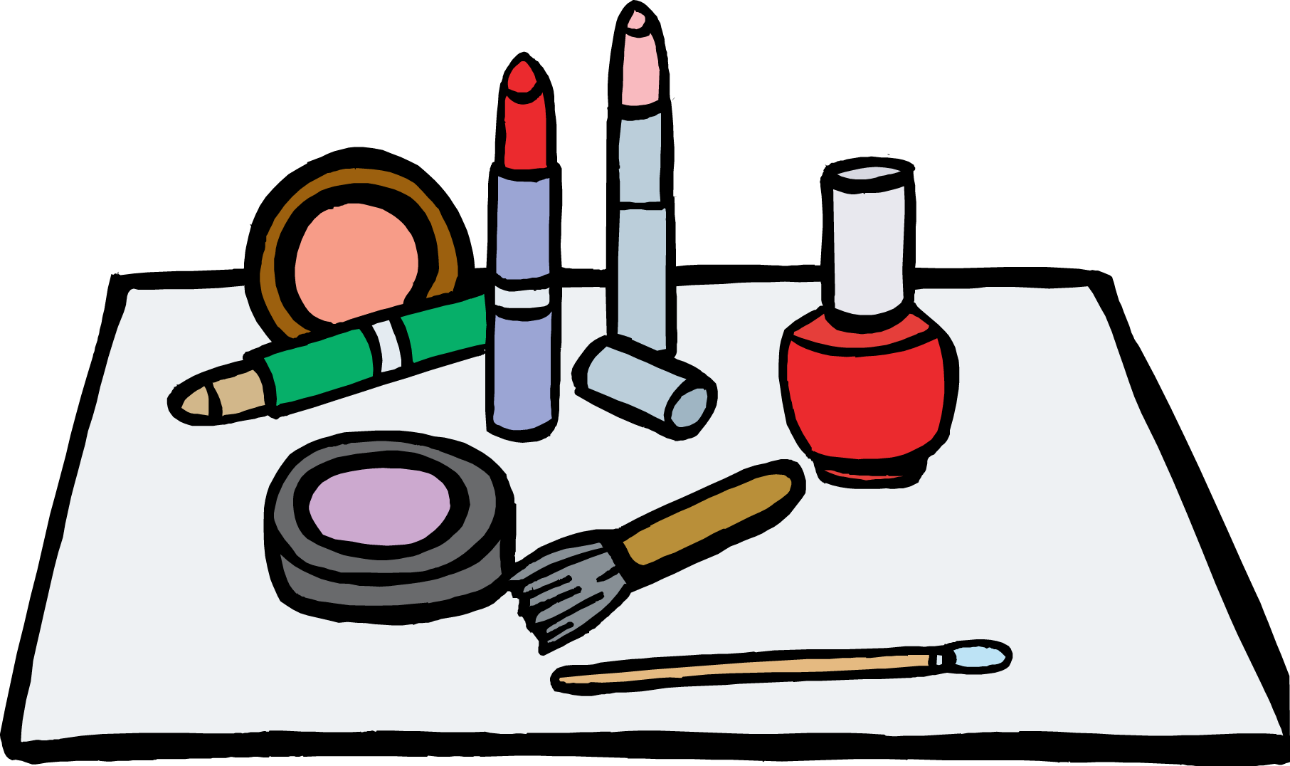 Cartoon Clip Art Trends - Makeup Clipart , HD Wallpaper & Backgrounds