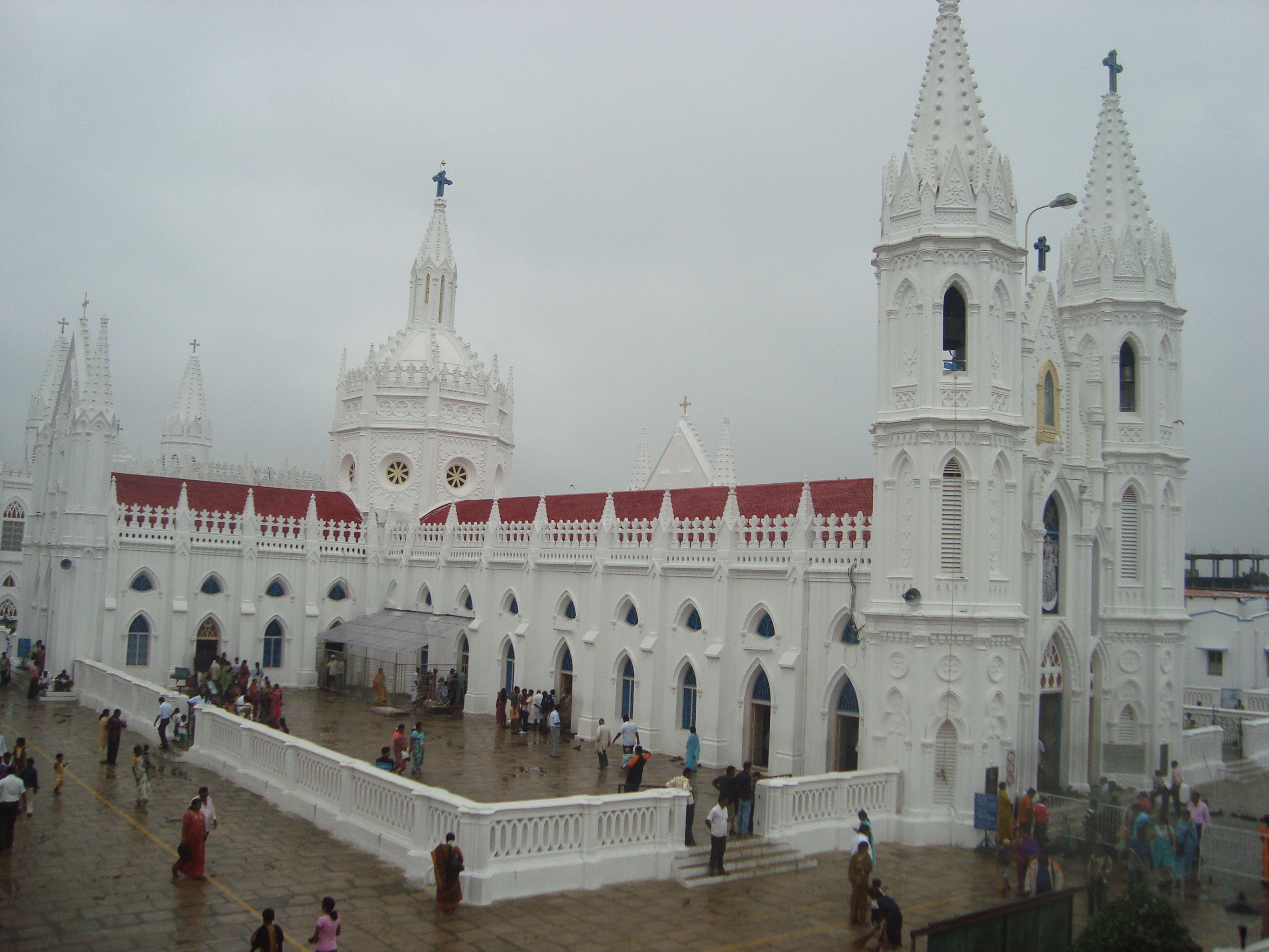File - Velankanni Church - Panoramio - Velankanni , HD Wallpaper & Backgrounds