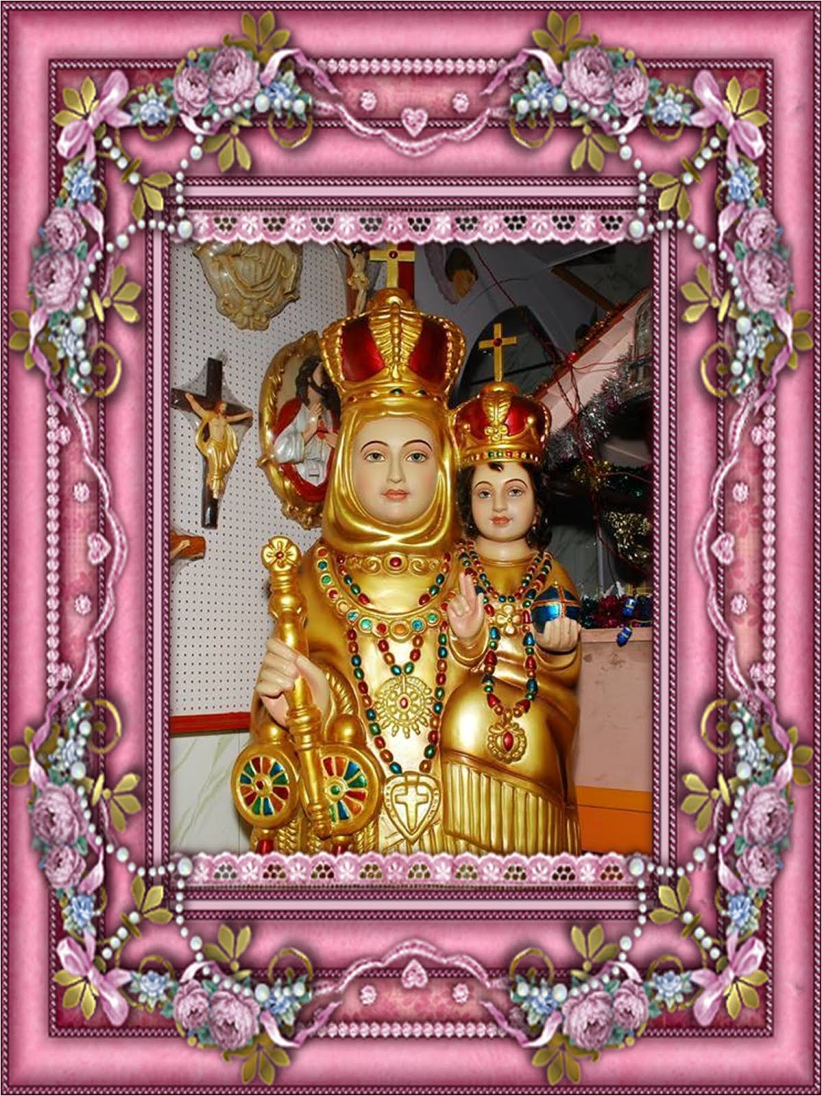 Our Lady Of Health Vailankanni, Pray For Us - Picture Frame , HD Wallpaper & Backgrounds