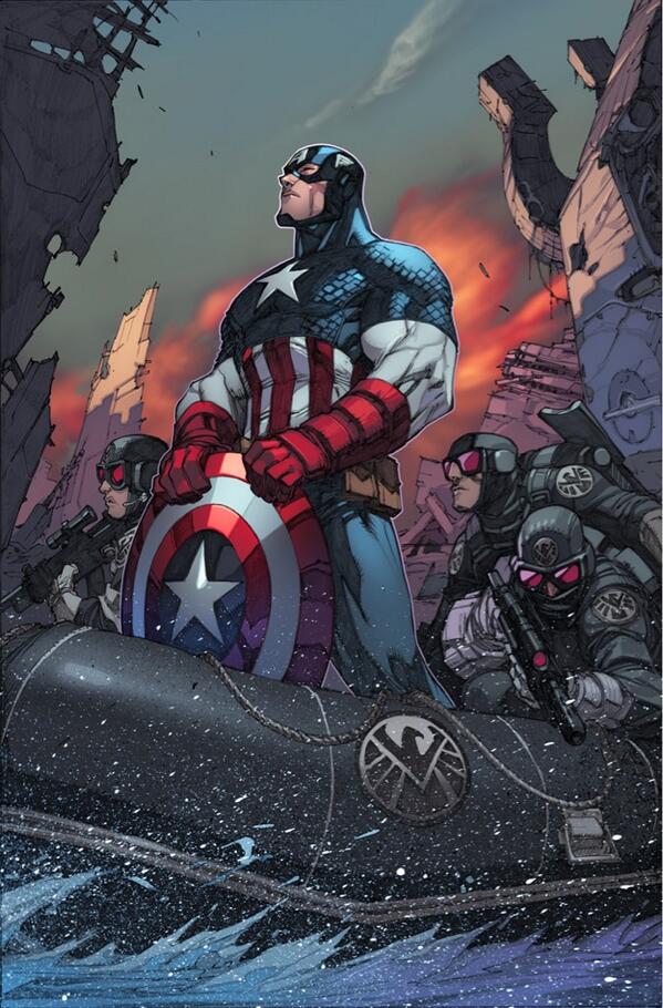 Captain America In Inhuman Joe Madureira Wallpaper - Captain America Comics Cool , HD Wallpaper & Backgrounds