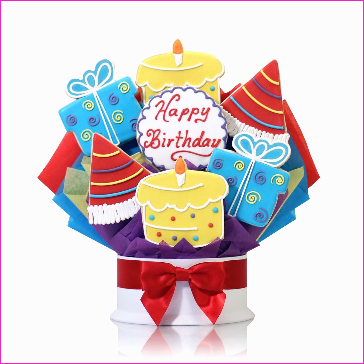 Happy Birthday Bouquet Prettier Download Free Happy - Cookies Bouquet Happy Birthday , HD Wallpaper & Backgrounds