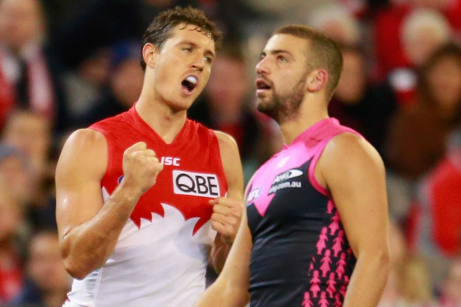 Kurt Tippett Celebrates One Of His Four Goals Against - Sydney Swans Jersey , HD Wallpaper & Backgrounds