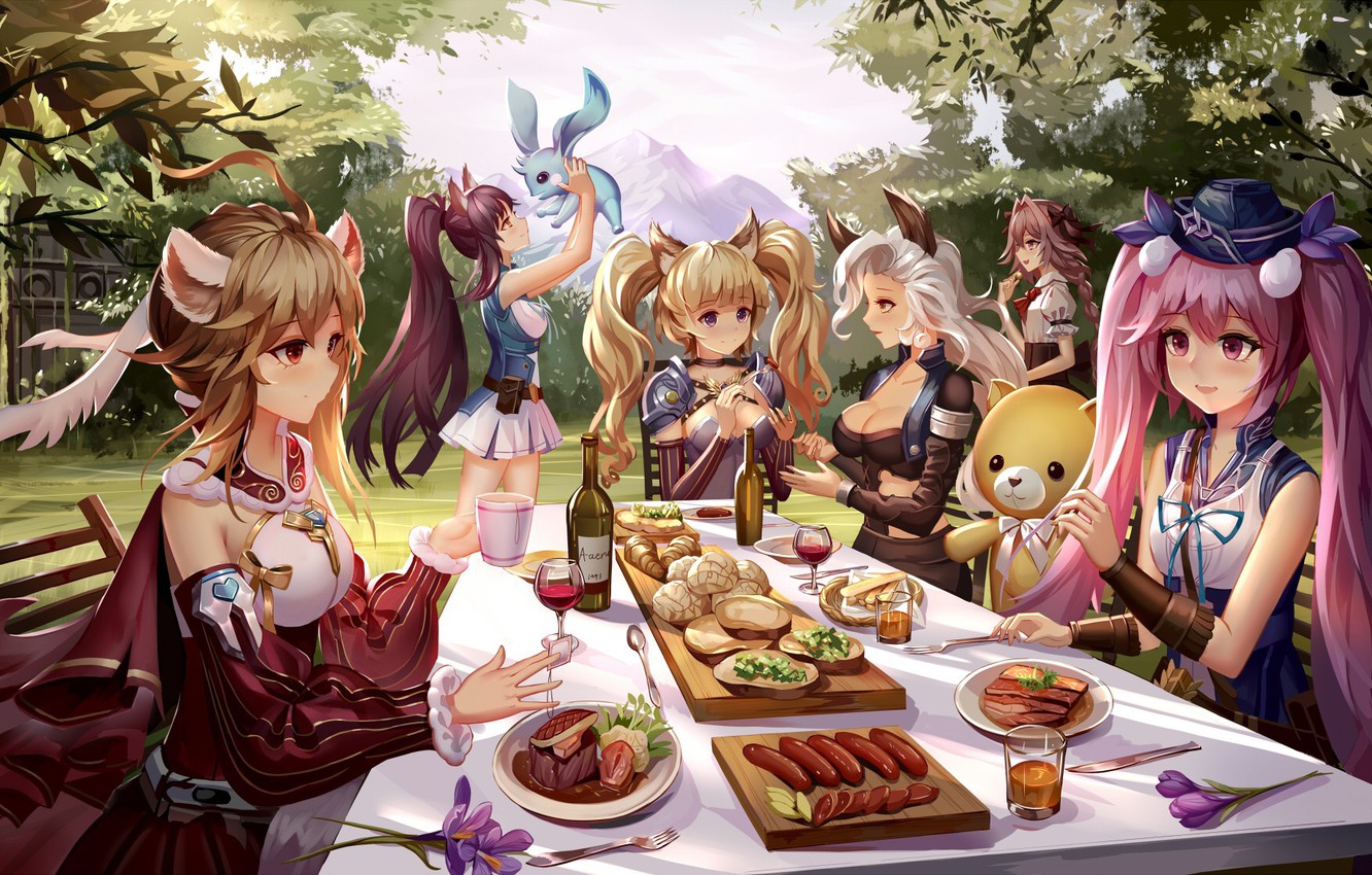 Photo Wallpaper Anime, Food, Asian, Manga, Oriental, - Anime , HD Wallpaper & Backgrounds