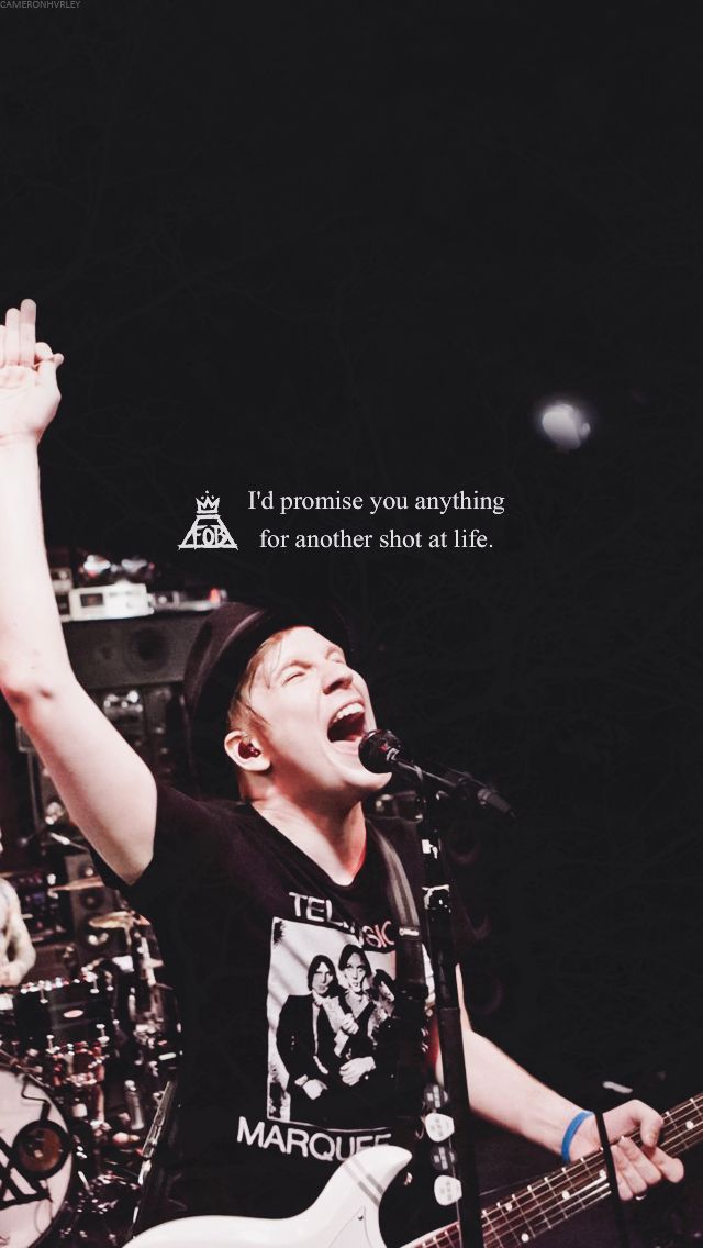 Patrick Stump Iphone Wallpaper - Infinity On High Fall Out Boy Iphone , HD Wallpaper & Backgrounds