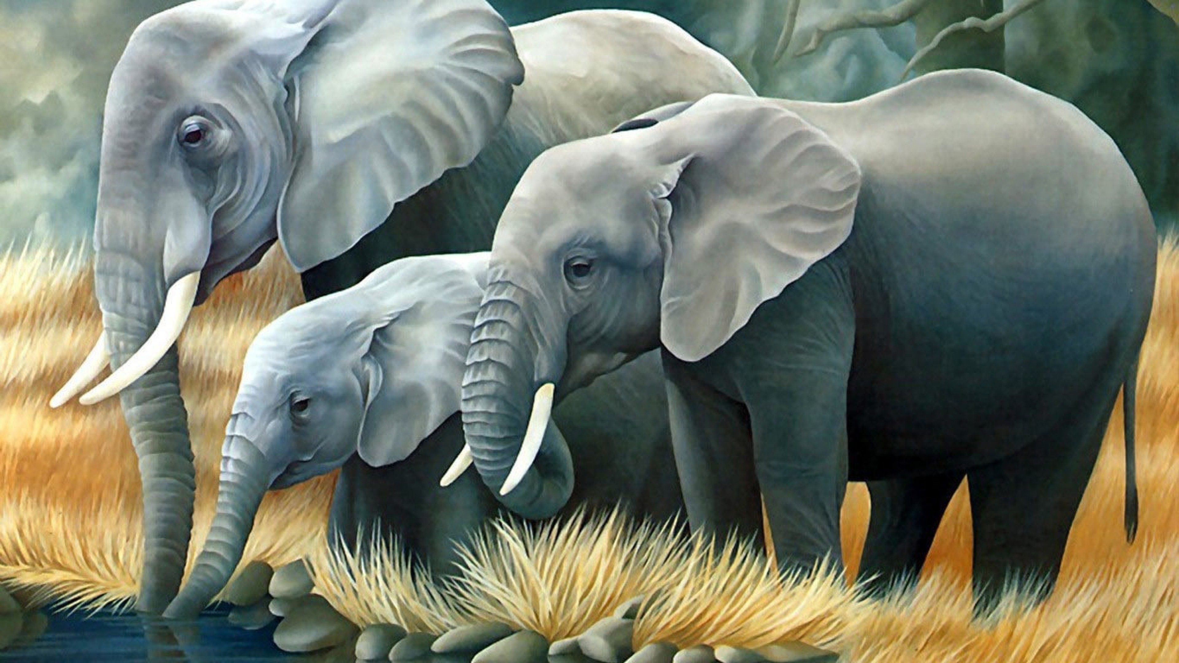 4k Wallpaper Of 3d Elephant - Animal 3d Wallpaper Hd , HD Wallpaper & Backgrounds