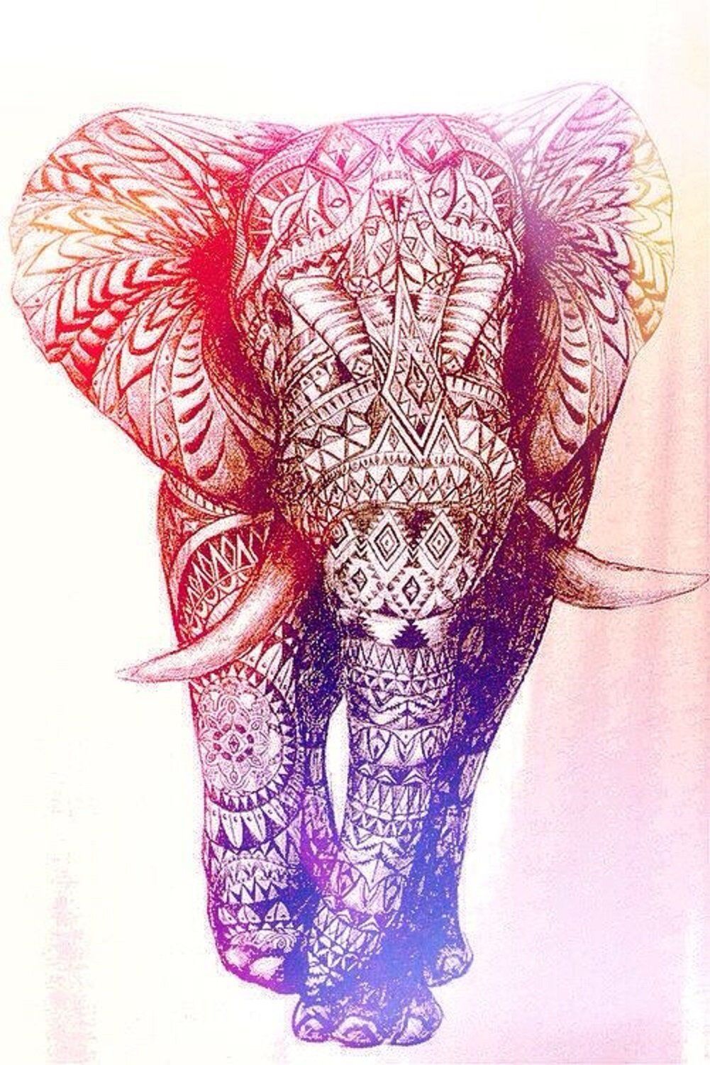 16 Elegant Elephant Wallpaper Images - Elephant Bohemian , HD Wallpaper & Backgrounds