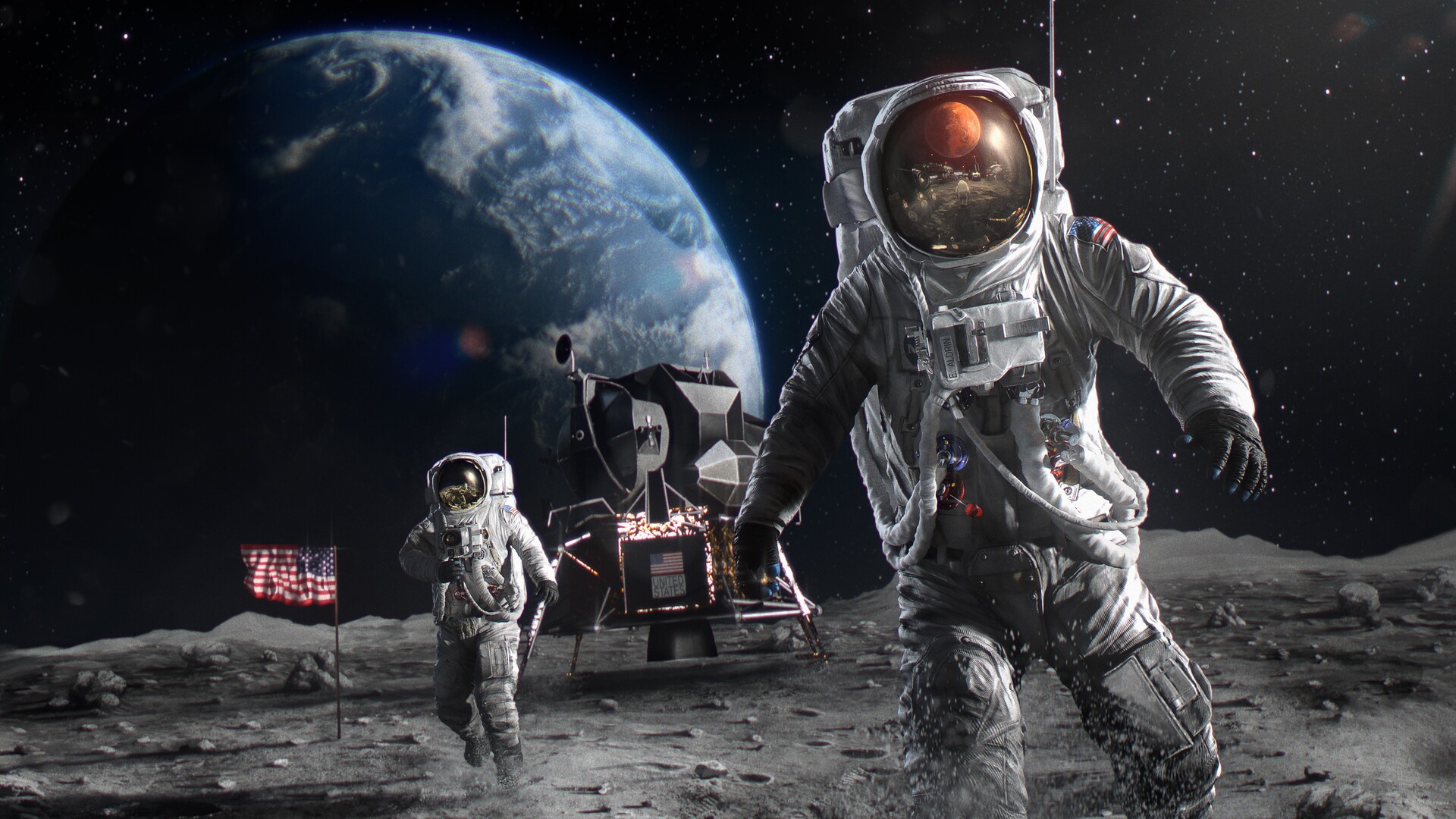 Astronaut In Space Art , HD Wallpaper & Backgrounds