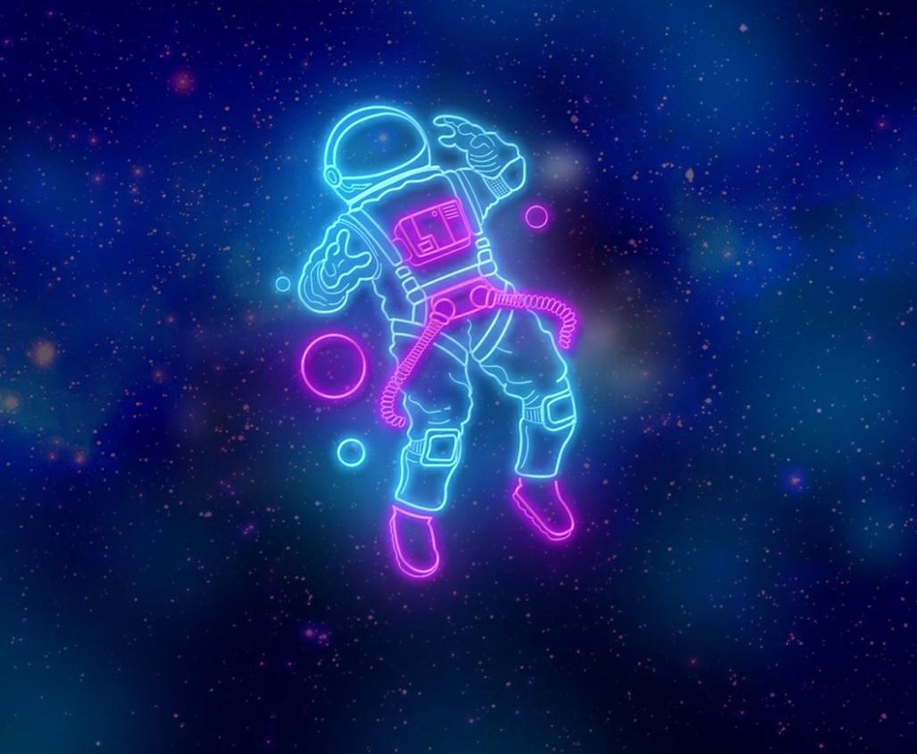 Scenespace Neon Astronaut - Neon Astronaut , HD Wallpaper & Backgrounds