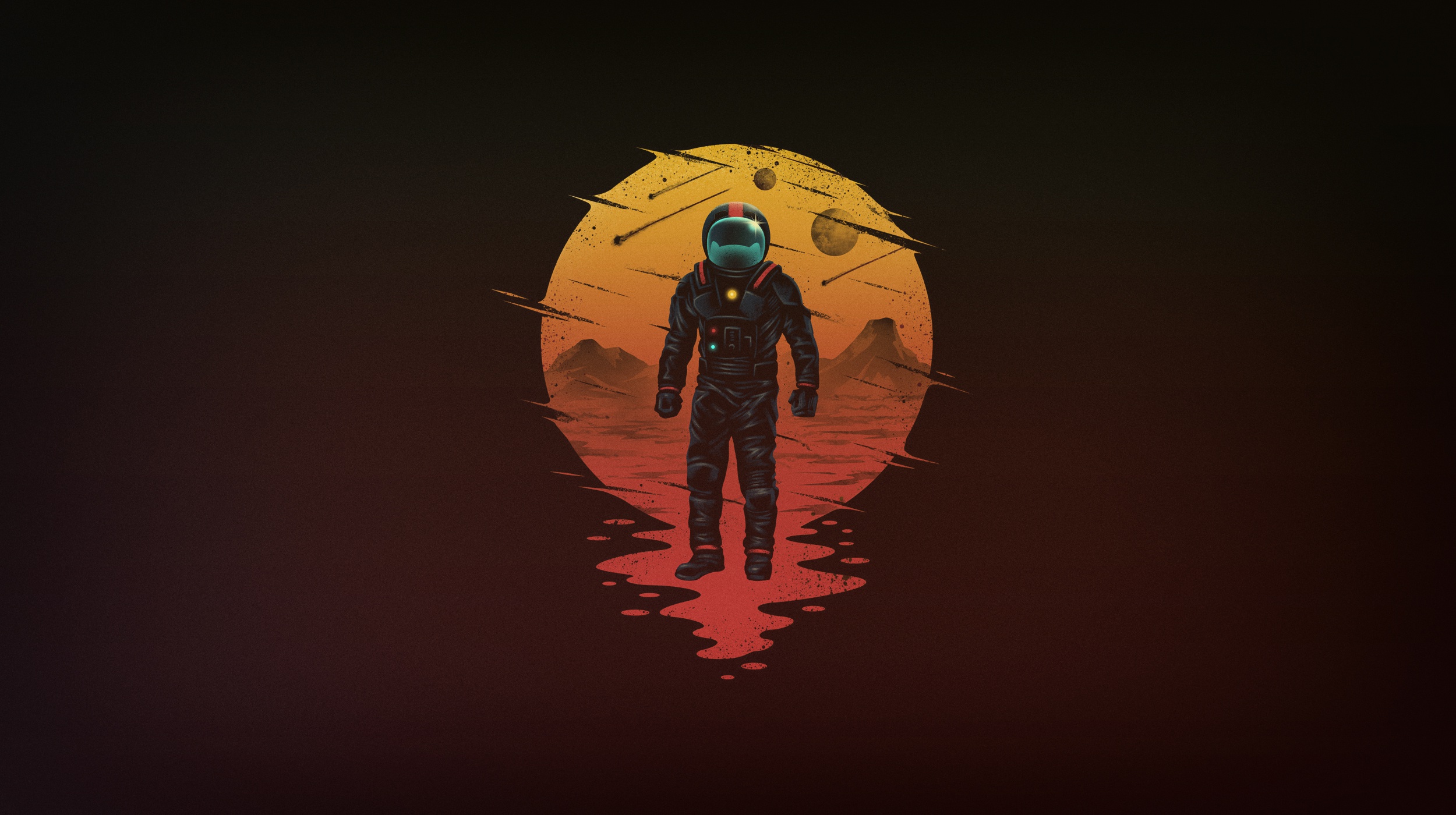 Astronaut Space Space Art - Astronaut Moon Art , HD Wallpaper & Backgrounds