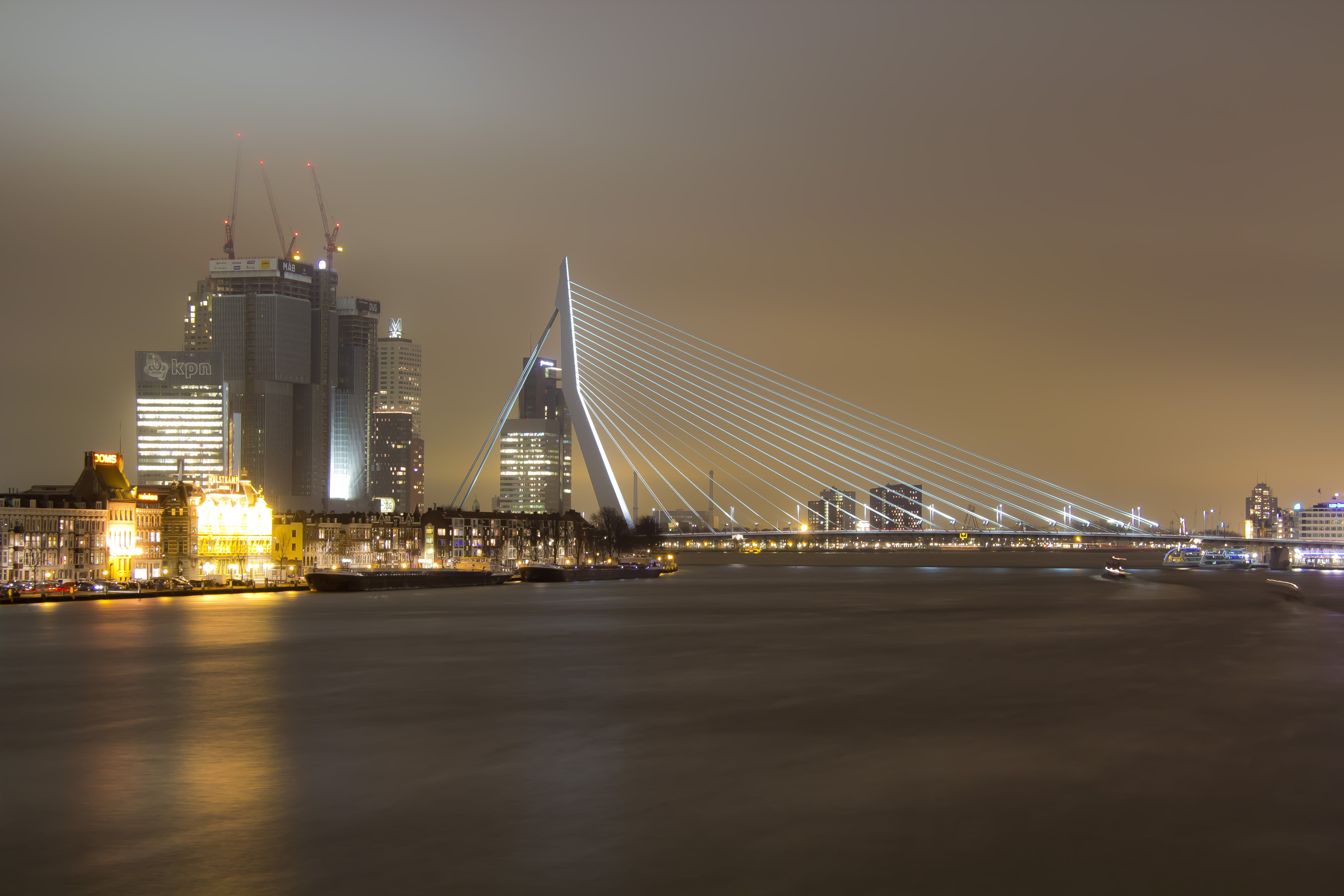 Photography Of Cityscape, Rotterdam Hd Wallpaper - Cable-stayed Bridge , HD Wallpaper & Backgrounds