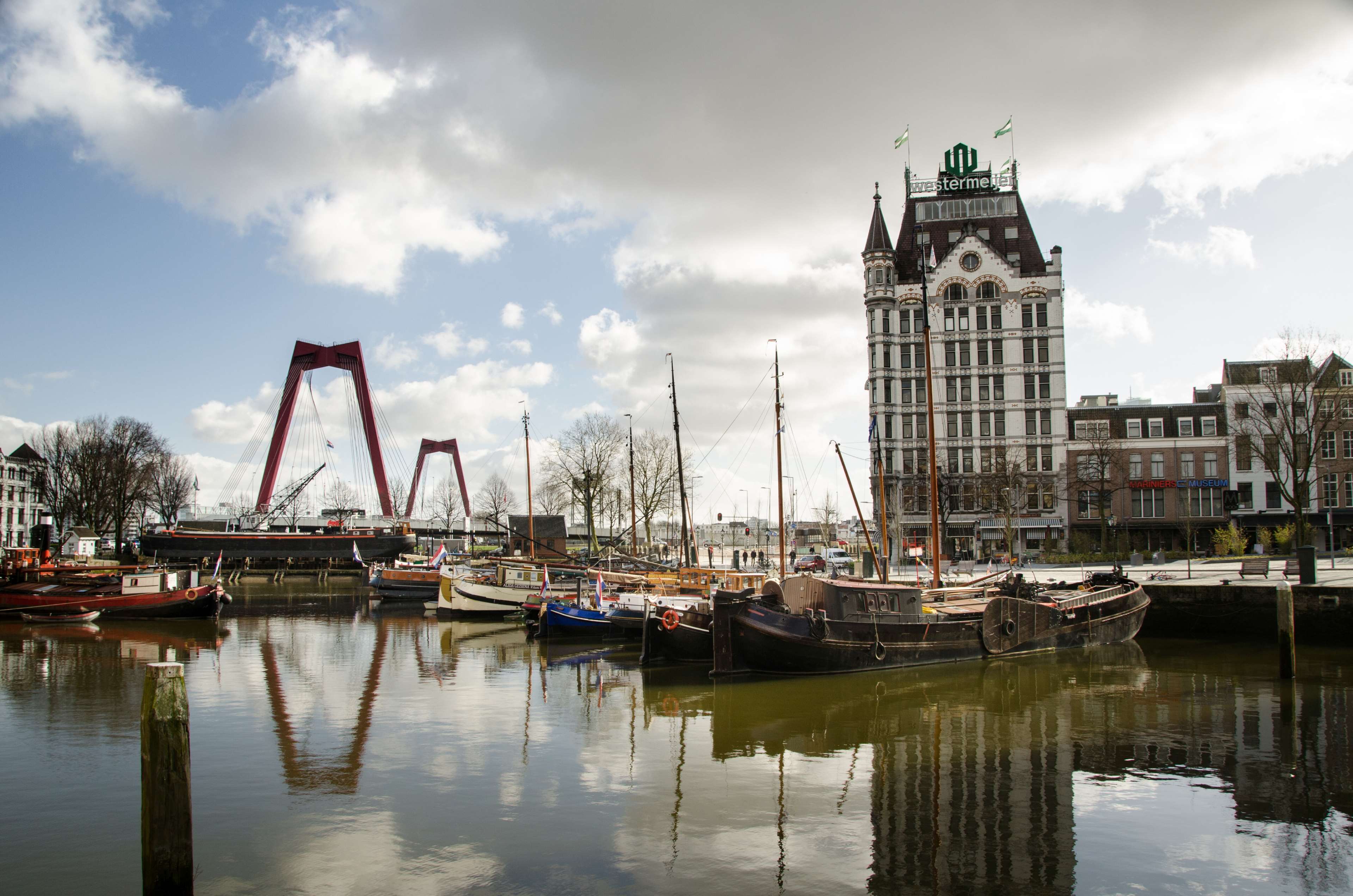 Bridge, Cc0, Harbor, Public Domain, Reflection, Rotterdam, - S6 Edge Capture , HD Wallpaper & Backgrounds