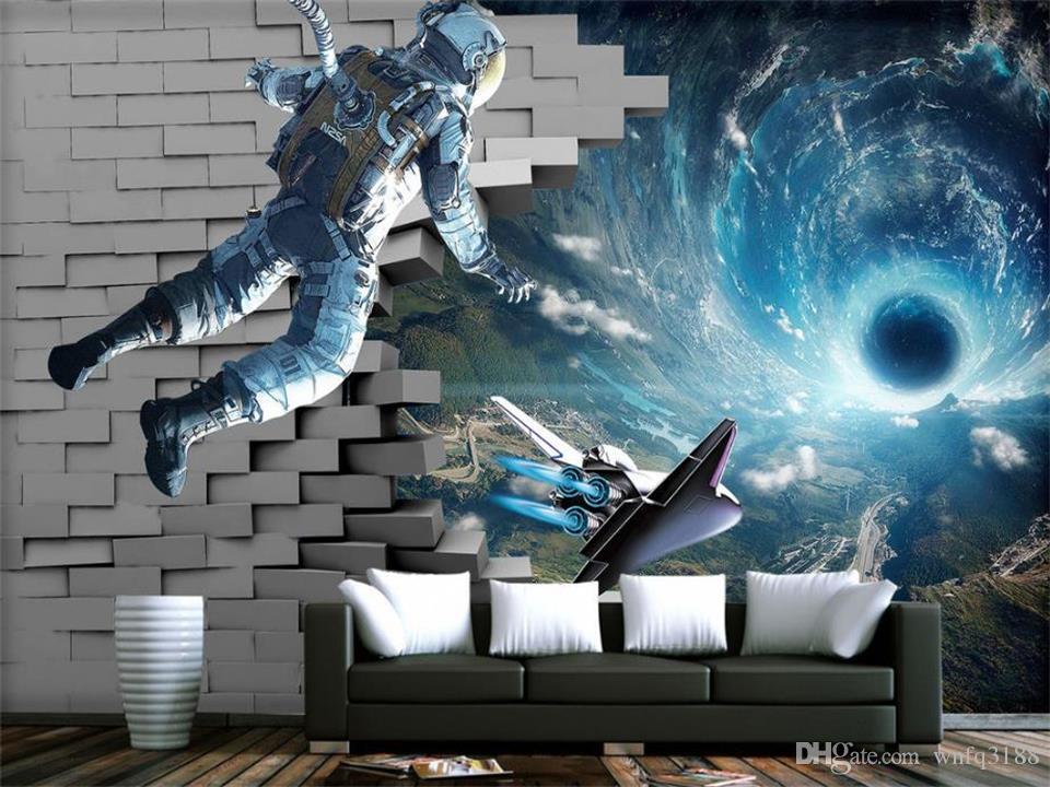 Custom Size 3d Photo Wallpaper Livingroom Mural Astronaut - Sci Fi Wallpaper Phone Hd , HD Wallpaper & Backgrounds