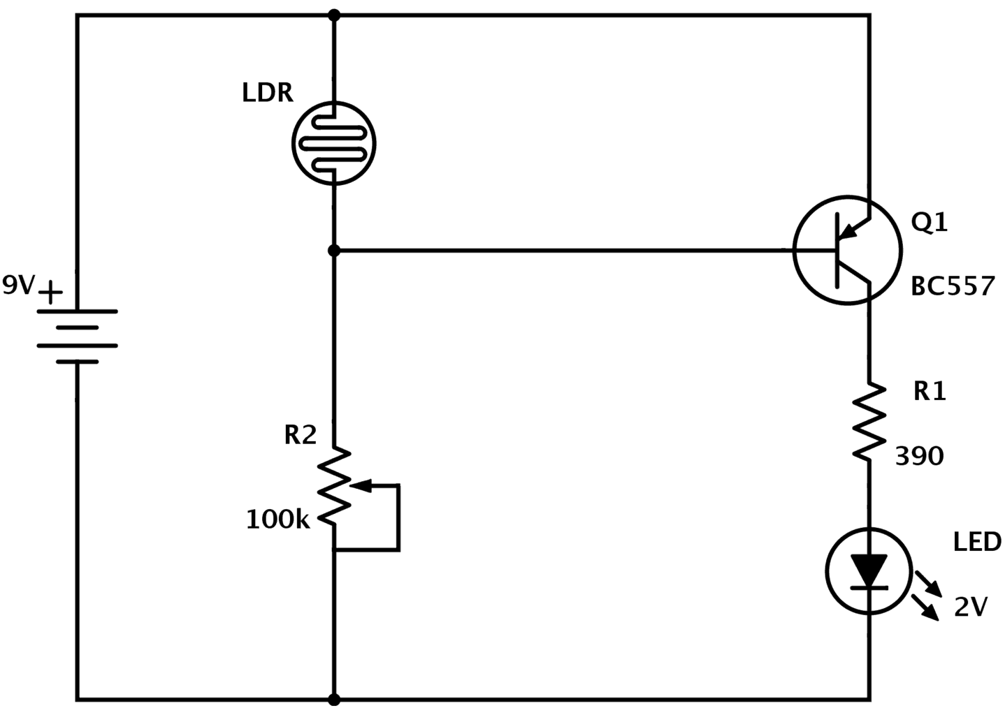 Ldr Circuit Diagram With Pnp Transistor - Ldr In A Circuit , HD Wallpaper & Backgrounds
