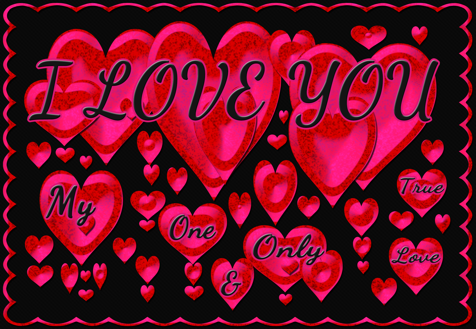 I Love You Baby Forever Animated Sparkling Hearts Frame - My True Love Only For You , HD Wallpaper & Backgrounds