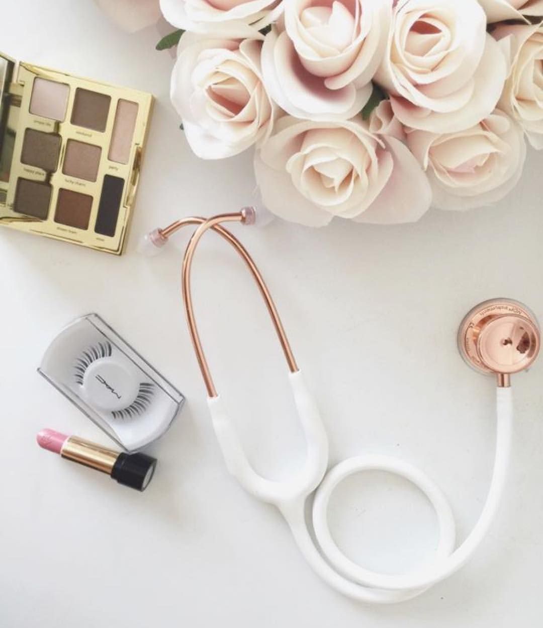 Pink Rose Gold Stethoscope , HD Wallpaper & Backgrounds