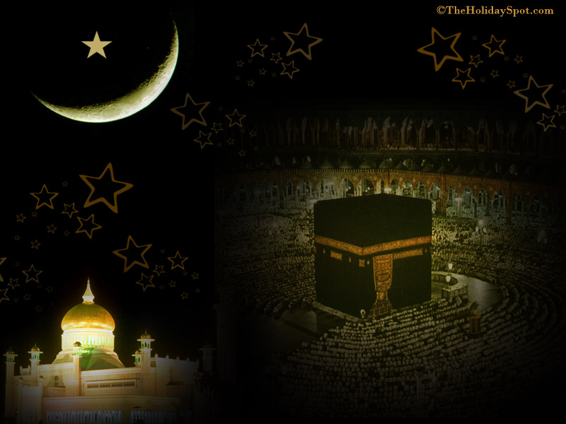 E#ul-adha Wallpaper Featuring Mecca - Sultan Omar Ali Saifuddin Mosque , HD Wallpaper & Backgrounds