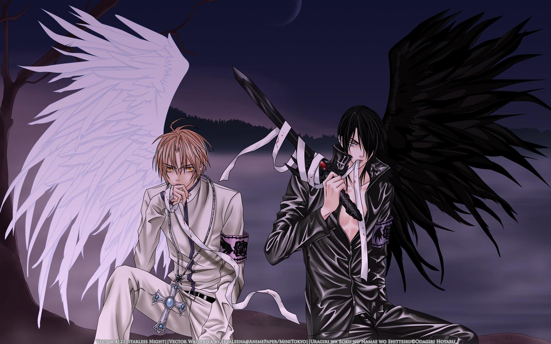 Create Name Wallpaper For Pc White And Black Angel Anime