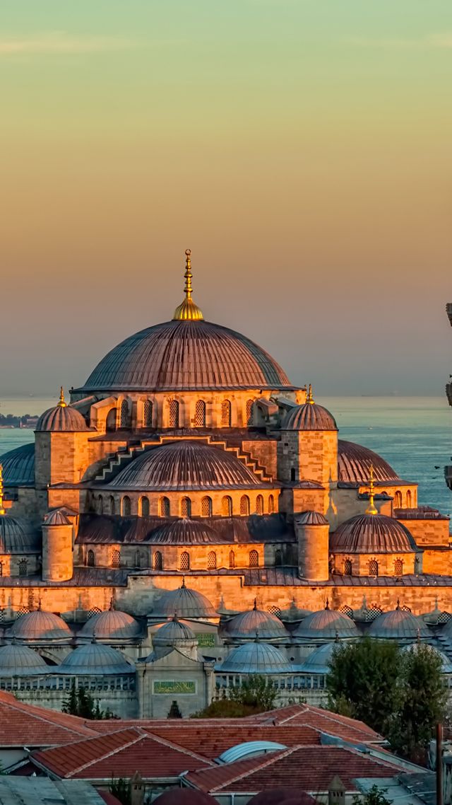 Sultan Ahmed Mosque, Turkey, Istanbul, Sunrise, 4k - Blue Mosque Istanbul , HD Wallpaper & Backgrounds