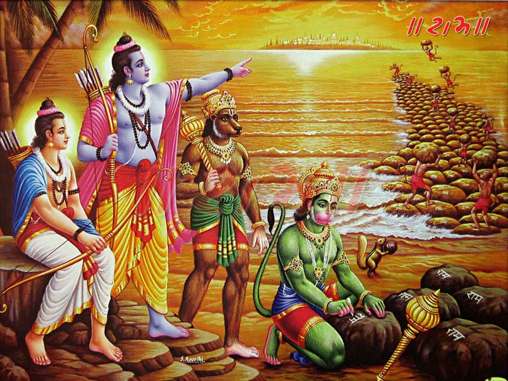 Ram Mandir Wallpapers - Hanuman And Monkey Army , HD Wallpaper & Backgrounds