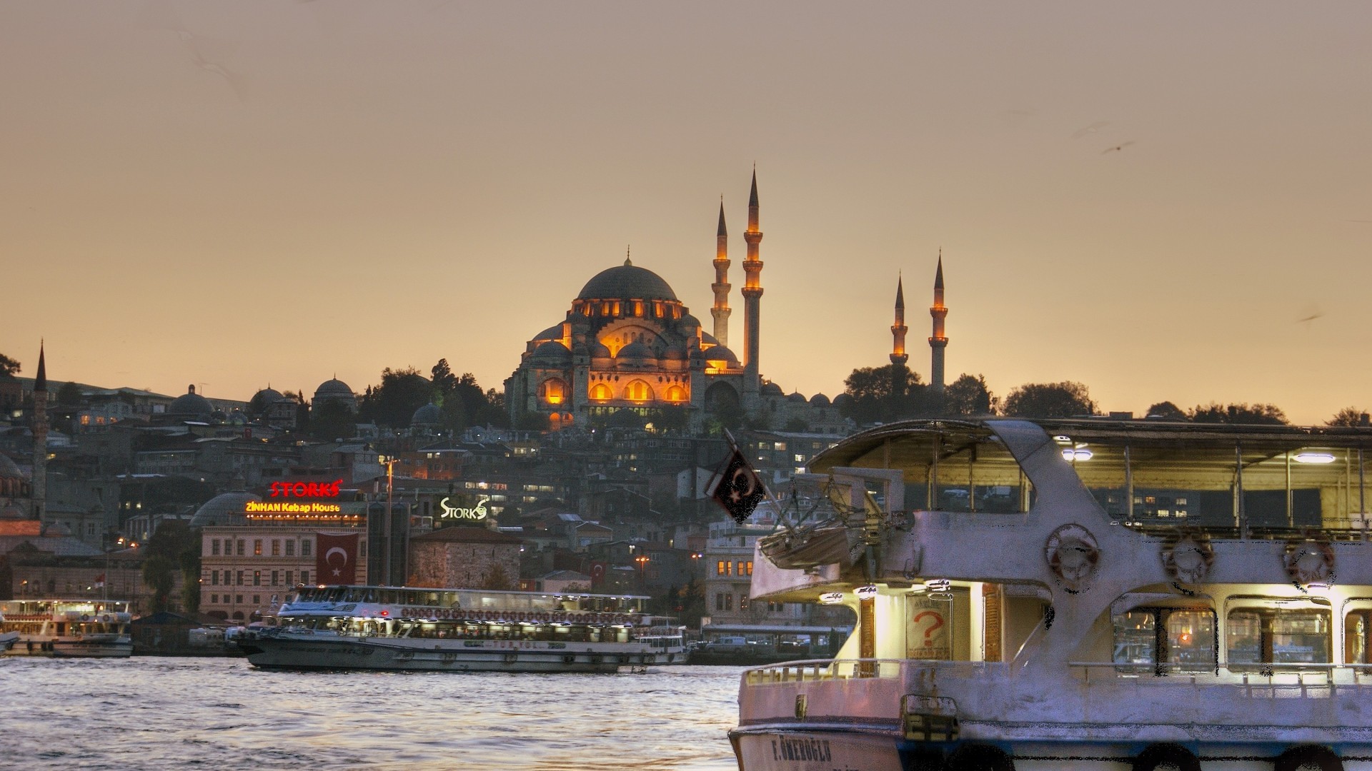Mosque Hill Istanbul Dusk Photography Islamic Mosques - Golden Horn Sirkeci Hotel , HD Wallpaper & Backgrounds