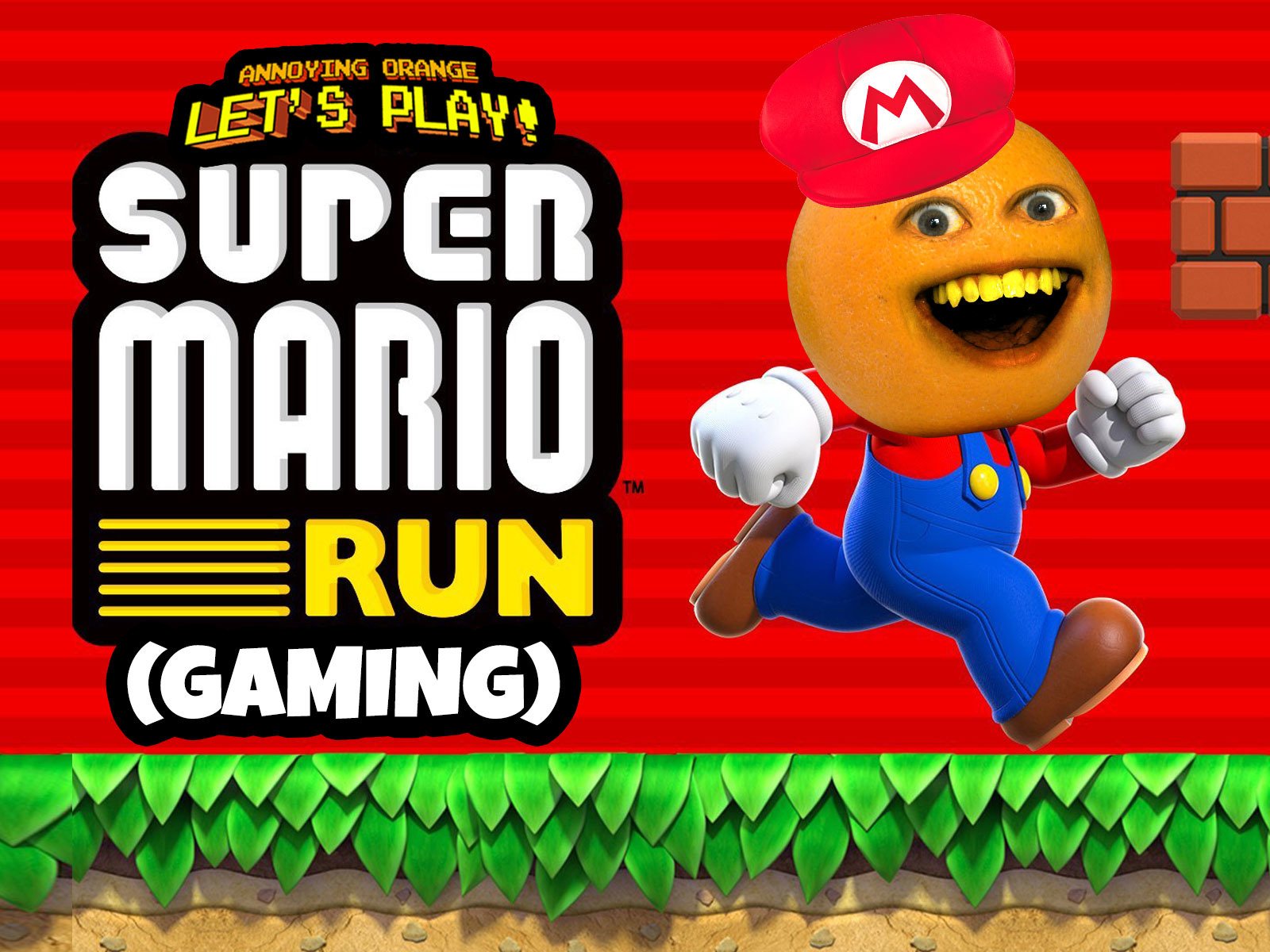 Watch Clip - Mario Vs Annoying Orange , HD Wallpaper & Backgrounds
